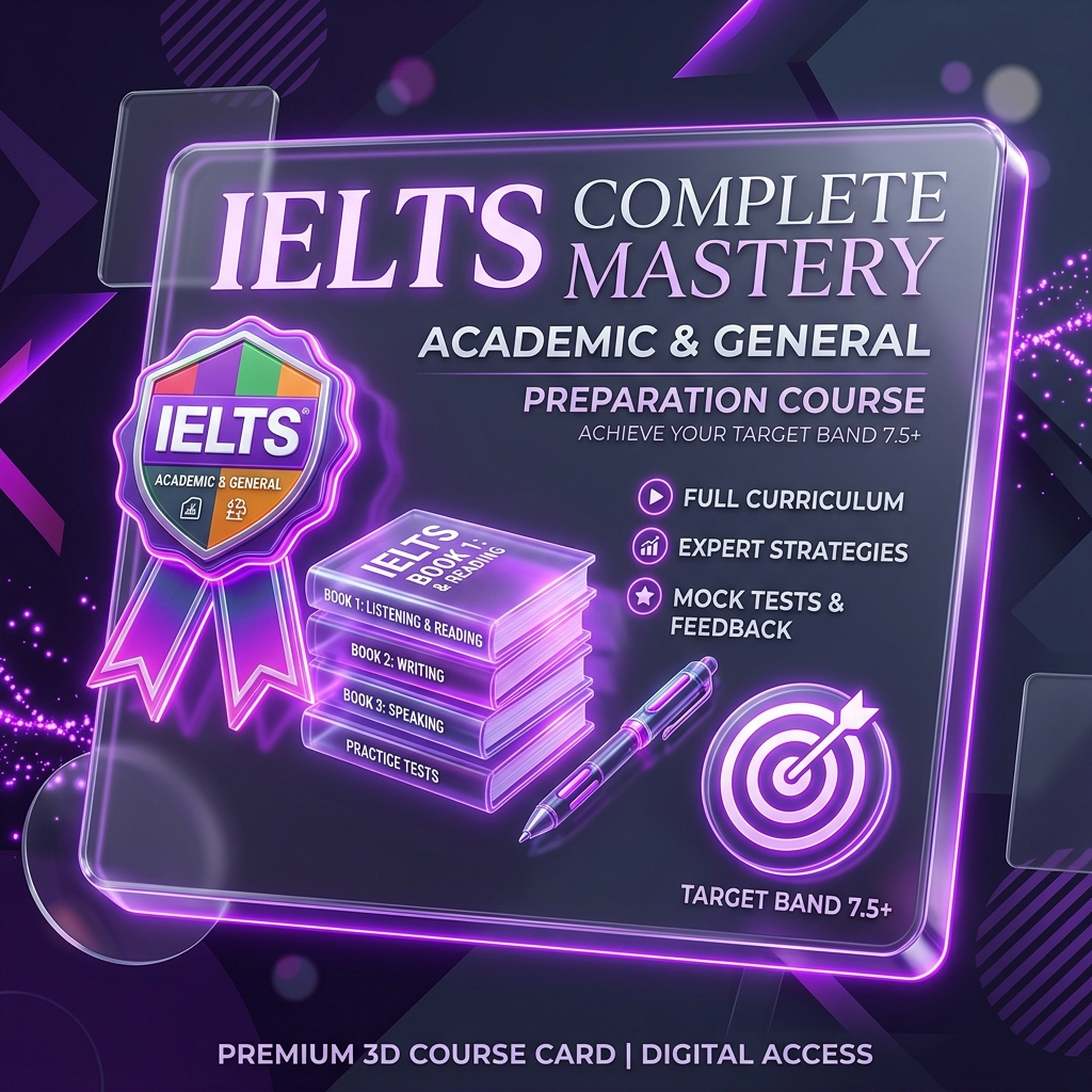 دورة التحضير لاختبار آيلتس (IELTS Academic & General) خطوة بخطوة